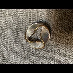 Napier gold and silver “ribbon” brooch mobius!